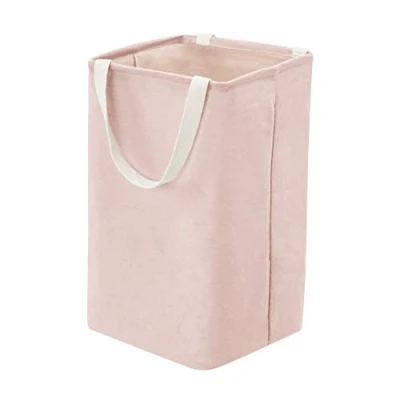 Image de Amazon Basics Rectangulaire Panier de rangement en tissu Cube haut Rose poudré