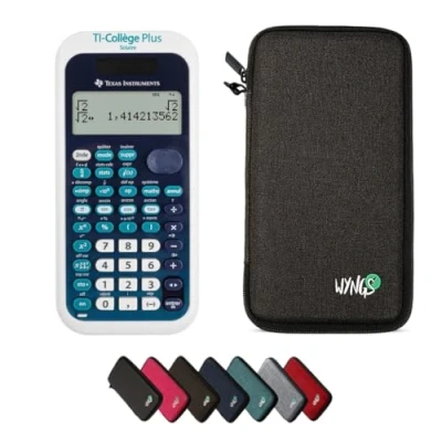 Image de CALCUSO Ensemble de Base Gris foncé avec Calculatrice TI Collège Plus Solar