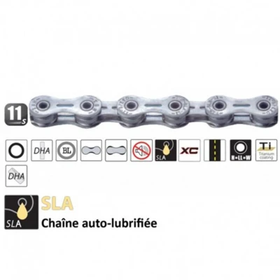 Image de Chaîne vélo autolubrifiée Yaban 11V (907)