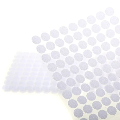 Image de TUKA 450 Paires 10mm Cercles avec Crochets et Boucles Auto adhésifs, 900 Capsules Monnaies Arrière Hook &amp; Loop Pastille Adhésif, Autocollantes Points Dots Coins, blanc, TKB5025 white