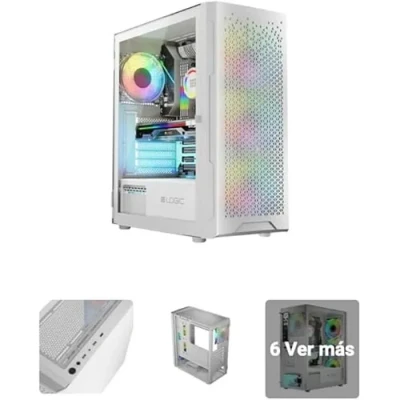Image de Boîtier Logic Aramis ARGB MINIDI USB 3.0 Blanc Tour Midi ATX