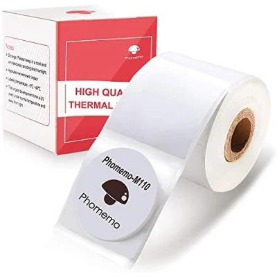 Image de Phomemo Etiquettes rondes M110 Étiquettes Autocollante 1.18 &quot;x1.18&quot;（30x30mm),Compatible avec Imprimante M120 M220 M221 M200,200 étiquettes/rouleau,Étiquettes