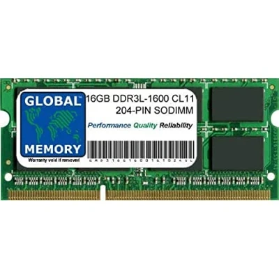 Image de 16Go DDR3L 1600MHz PC3L 12800 204 PIN SODIMM MÉMOIRE RAM pour Ordinateurs Portables