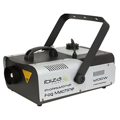Image de Ibiza LSM1200PRO Machine à fumée professionnelle de 1200W programmable en DMX et télécommande Noir