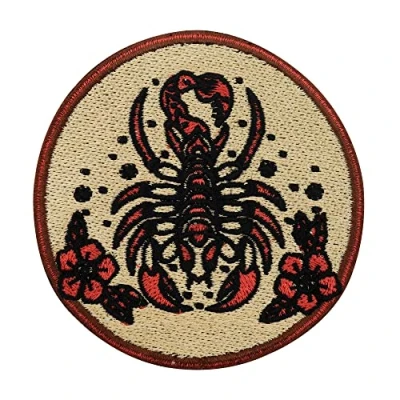Image de Patch à repasser et coudre Scorpion Patches astrologiques thermocollants signes du zodiaque Finally Home