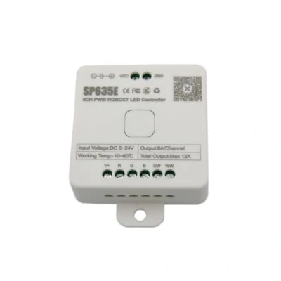 Image de Bande LED COB CCT RVB,Bande 24V 5 en 1 840LEDs/m RGB WW+RGB CW,Bande RGBW pour la fête, le comptoir, l&#039;étagère, décoration d&#039;intérieur. (Contrôleur SP635E)