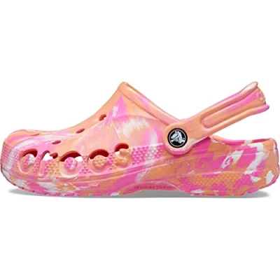 Image de Crocs Baya Graphic Clog Mixte Sabots, Papaya Marbled, 46/47 EU