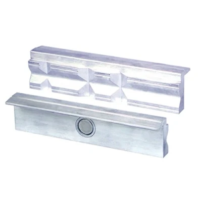 Image de Heuer Mâchoires d&#039;étau (mâchoires de protection à angle droit, parallèle, aimants spéciaux intégrés, compatible avec étau 100 mm ; matériau : aluminium) 109100
