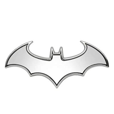 Image de SKS Distribution® 3D Batman Chauve Souris en Acier Inoxydable chromé de Haute qualité Voiture emblème Badge en.