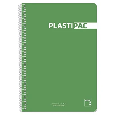 Image de Cahier Pacsa Plastipac 80 Volets Din A4 Vert clair (5 Unités)