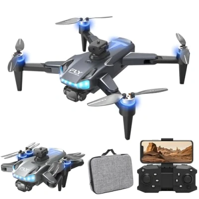 Image de OBEST Drone avec caméra,drone enfant,drone camera adulte,Quadcopter RC pliable pour débutants, transmission WIFI, moteur sans balais, évitement d&#039;obstacles 360,2 batteries Rechargeable