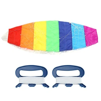 Image de Fdit Cerf Volant Arc en Ciel Couleur Double Ligne Stunt Puissance Sport Outils de Vol Plein Air Amusant Jouet Jeu 1.4 m / 2 2,7 m(1.4M)