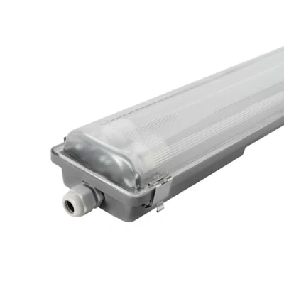 Image de Ledvion Armature LED TL, 60CM, 2X 7 Watts, 4000K, 1120 Lumens, IP65, Incl. Tube 160 Lm/W &amp; Fixations en Inox