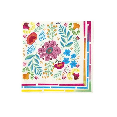 Image de Talking Tables Serviettes Papier Fleuries Bohême Anniversaire, Repas d&#039;Été, Barbecue, Pique nique, Festival, de Table Lot 20, 33 x cm