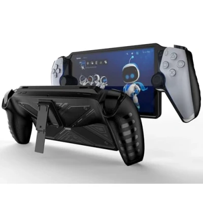 Image de GIOPUEY Coque Compatible avec Playstation Portal Remote Player Support Pare Chocs TPU Souple Antidérapant Facile à Saisir Black
