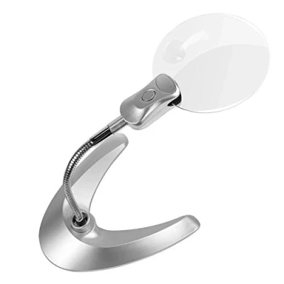 Image de Loupe, Pince de Bureau loupe LED, Lampe LED 1.85X + 4X, à intensité Variable pour la Lecture, Le Travail Needed