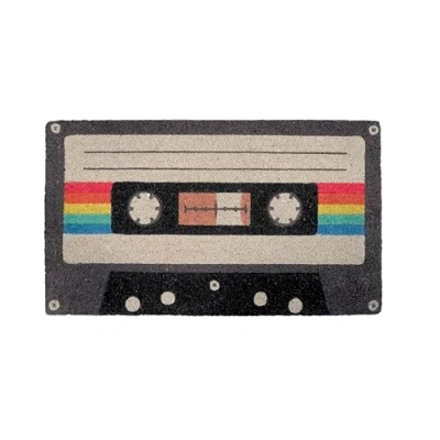 Image de fisura. Tapis intérieur en Forme de Cassette. Paillasson Original Noix Coco avec support antidérapant PVC. Dimensions : 70 x 40 cm.