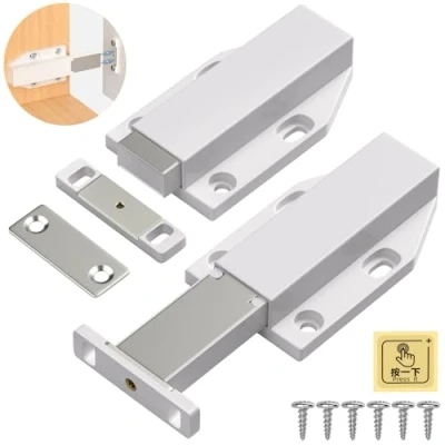 Image de Push to Open Jiayi 2 Pièces Poussoir Porte Placard Aimant Fermeture Pour Armoire Tiroir Systeme Loquet Magnetique Verrou Amortisseur La de