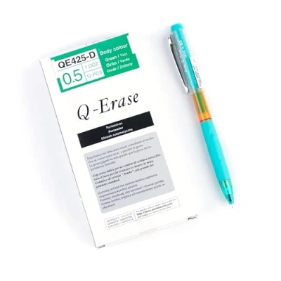 Image de Pentel Q Erase QE425 Lot de 12 porte mines avec gomme extractible 0,5 mm Dureté HB
