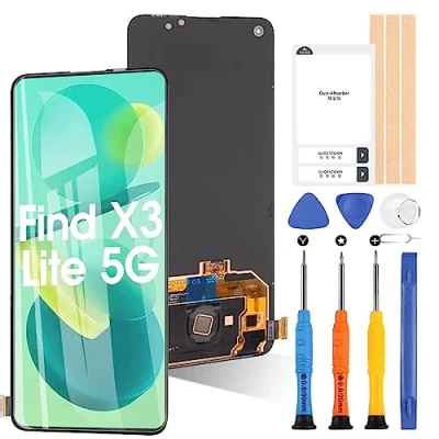 Image de ARSSLY Écran pour Oppo Find X3 Lite 5G / Reno5 CPH2145 6.43&quot; LCD Display Touch Assemblée Remplacement de verre numériseur avec outils (Noir)