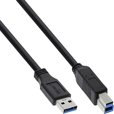 Image de Câble USB 3.0 InLine®, A vers B, noir, 0,5m