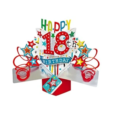 Image de Second Nature Pop Ups Carte d&#039;anniversaire 18 and (18th)