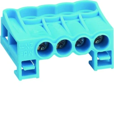 Image de borniers neutre arrivée cages a vis 4 x 25 mm2 hager kn04n