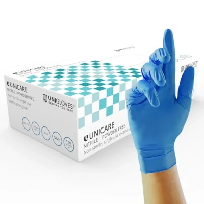 Image de Unigloves UCN1202 Boîte de 100 gants en nitrile non poudrés Taille S