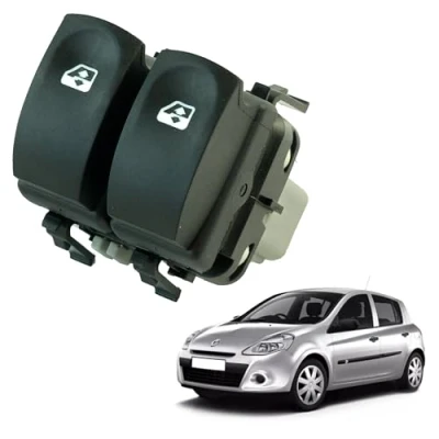 Image de STARKIT PERFORMANCE Bouton leve vitre compatible pour Clio 3, Modus, Grand Twingo 2 (2004 2014) NON CONFORT. Interrupteur lève avant gauche (conducteur) 8200214939