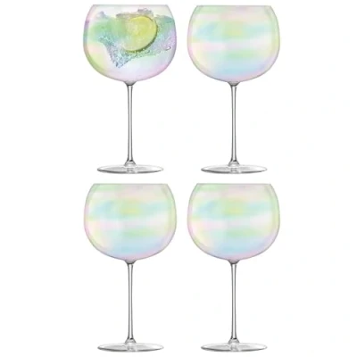 Image de LSA BB02 Lot de 4 verres à bulles en verre soufflé la bouche et fait main 680 ml