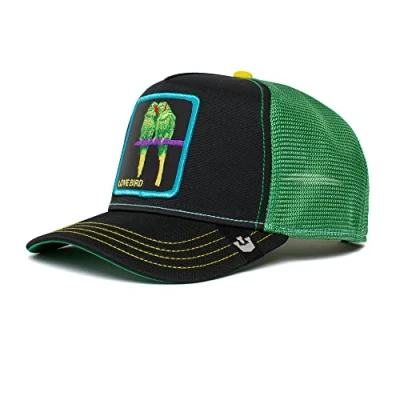 Image de Goorin Bros. Twitterpated Love Bird Black A Frame Adjustable Trucker Cap One Size