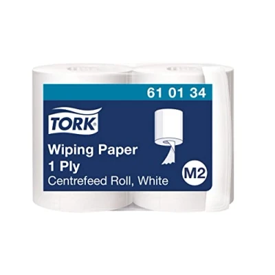 Image de Tork Papier d’Essuyage Bobine à Dévidage Central blanc M2, essuyage mains et surfaces, 2 x 275 m, 610134