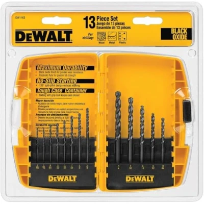 Image de DeWALT Dw1163 13 pièces Noir Oxyde Split point Twist Foret Assortiment