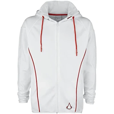 Image de Difuzed Assassins Creed Sweat à Capuche Technique pour Homme et garçon Mixte Enfant, Blanc, L
