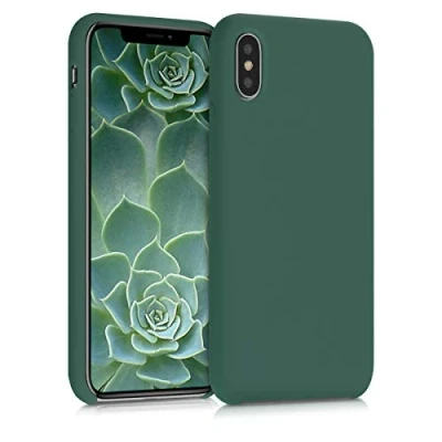 Image de kwmobile Housse Compatible avec Apple iPhone X Coque de téléphone Protection Souple en TPU Silicone Vert Sapin