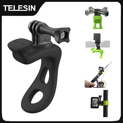 Image de TELESIN support de caméra d&#039;action en Silicone, Mini Flexible réglable pour Gopro Insta360