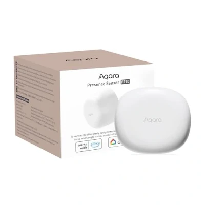 Image de Aqara Capteur de Présence FP1E Zigbee 3.0, Matter Over Bridge, HUB REQUIS, Detecteur Mouvement Filaire Radar Ondes mm, Apprentissage Spatial AI, HomeKit, Alexa, Google Home et SmartThings