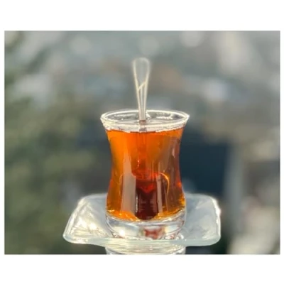 Image de Topkapi Lot de 18 Verres à thé Turc Ebru Sultan, 6 thé, sous Verres, cuillères café, Ensemble Complet