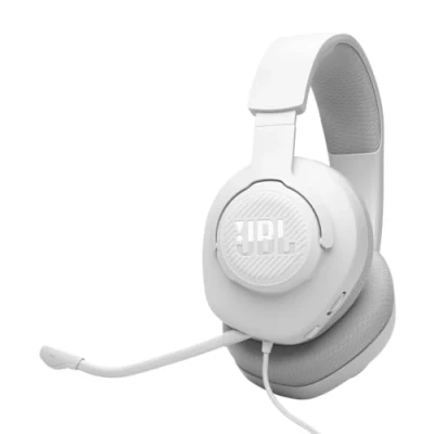 Image de JBL Quantum 100M2 Casque gaming filaire circum auriculaire avec microphone amovible, son QuantumSOUND Signature, câble jack 3,5mm, compatible de nombreuses plate formes, fonction mute, blanc