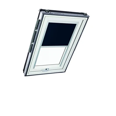 Image de Store d&#039;obscurcissement Roto ZRV Occultation Presque Totale Rail de Guidage Argent pour Les Fenêtres Toit la série Designo R6/R8, i8 et Classic 64/84 avec Taille 094/118 09/11 Bleu Nuit