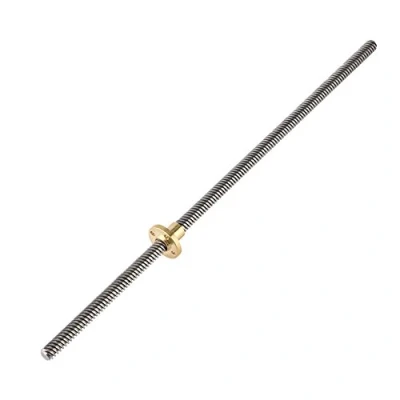 Image de T8 Tige filetée en Acier Inoxydable de 8 mm, avec écrou à Visser Laiton pour imprimante 3D (330 mm)