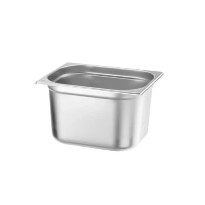 Image de HENDI Bac Gastronorme, GN 1/2, résistance thermique 40 C à 300 C, utilisable dans des fours convection, réfrigérateurs, bain maries, chafing dishes, 12.5L, 325x265x(H)200mm,inox