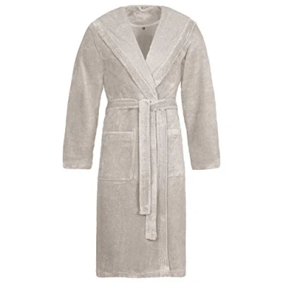 Image de Vossen 162361 716 Unisex Lynn Stone Beige Cotton Dressing Gown Robe XLarge