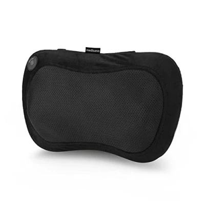 Image de medisana MC 200 Coussin de massage Shiatsu avec fonction chaleur, 4 têtes rotatives, lumière rouge pour la nuque, les épaules, le dos et jambes
