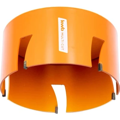 Image de kwb Scie cloche Ø 127 mm avec dents brasées à haute température, rectifiées au diamant, évacuation rapide des copeaux, foret de centrage 6 pour une utilisation universelle