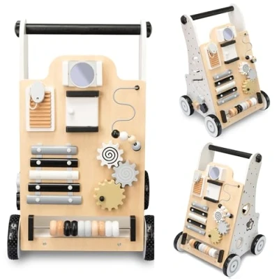 Image de COIL Trotteur bébé Dès 1 an, en Bois, Éducatif Jouet, 12 Mois Bébé, Aide À La Marche Babywalker Poussette