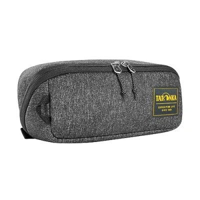 Image de Tatonka Trousse de Toilette Square Zip Pouch M (2L) Sac Rabattable avec 2 Poches Filet à Fermeture éclair sans PFC/PFAS 10 x 25 9 cm (Noir)