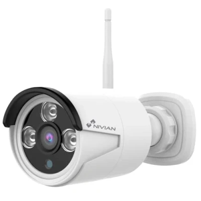 Image de NIVIAN Kit Vidéosurveillance WiFi 2K 10CH+8 Caméras Extérieures IP66 Vision Nocturne Détection Mouvement Humain, 8ch+8 caméras+HDD, Métal