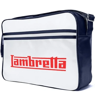 Image de Lambretta Sac à bandoulière rétro, bleu marine/blanc, Taille unique