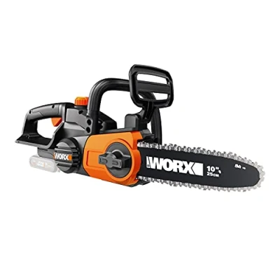 Image de WORX Tronçonneuse sans Fil 20V Guide de 25 cm Légère et Compacte Indicateur niveau d&#039;huile Système Tension Automatique Livrée Batterie ni Chargeur WG322E.9